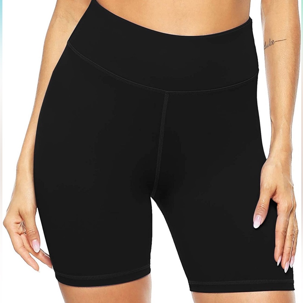 Persit Women's High Waist Print Biker Shorts XS Black
